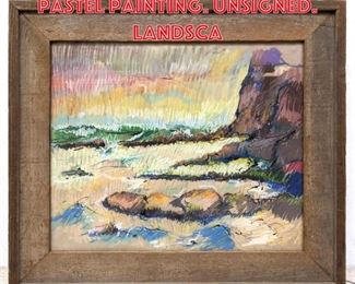 Lot 1134 Impressionist Modern Pastel Painting. Unsigned. Landsca