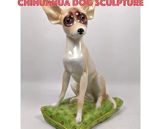 Lot 1147 Italian Pottery Chihuahua Dog Sculpture