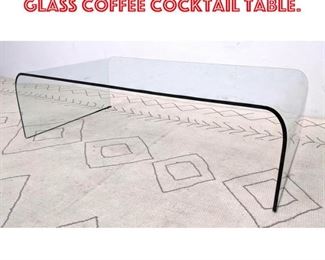 Lot 1152 Large Decorator Slump Glass Coffee Cocktail Table. 