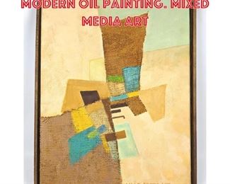 Lot 1162 WIEGANO Abstract Modern Oil Painting. Mixed Media Art