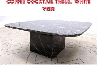 Lot 1169 Decorator Red Marble Coffee Cocktail Table. White vein