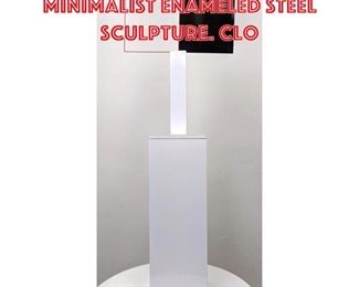 Lot 1172 GEORGE D AMATO Minimalist Enameled Steel Sculpture. Clo