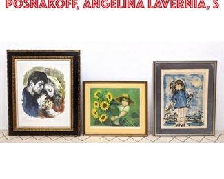 Lot 1182 3 Vintage Prints. Yanni Posnakoff, Angelina Lavernia, S