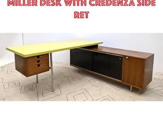 Lot 1183 GEORGE NELSON HERMAN MILLER Desk with Credenza Side Ret