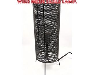 Lot 1198 Mid Century Modern Wire Mesh Table Lamp.