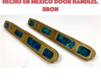Lot 1204 Pair Stamped MENDOZA Hecho en Mexico Door handles. Bron