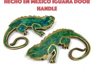 Lot 1206 Pair Stamped MENDOZA Hecho en Mexico Iguana Door Handle