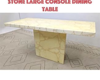 Lot 1210 MULLERS Fiberglass and Stone Large Console Dining Table