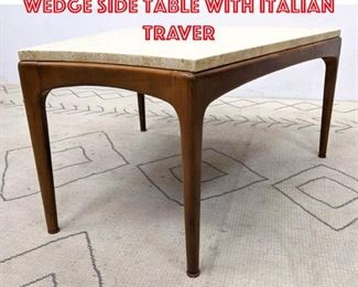 Lot 1211 Mid Century Modern Wedge Side Table with Italian Traver