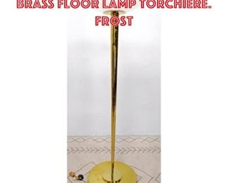 Lot 1216 JEAN PERZEL Modernist Brass Floor Lamp Torchiere. Frost