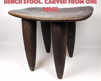 Lot 1217 West African Senufo Bench Stool. Carved from one piece 