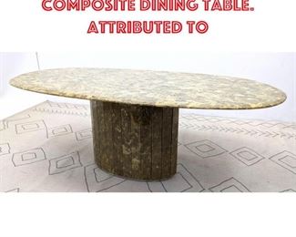 Lot 1220 Large Oval Stone Composite Dining Table. Attributed to 