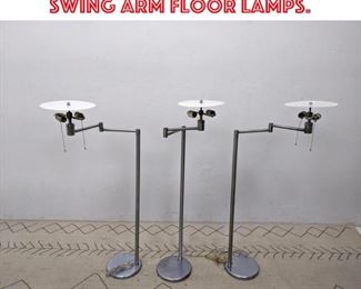 Lot 1238 Set 3 Walter Von Nessen Swing Arm Floor Lamps.