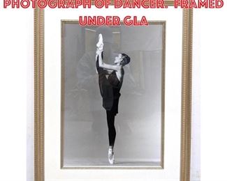 Lot 1246 Black and White Photograph of Dancer. Framed under gla