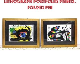 Lot 1263 2pcs Joan Miro Lithograph Portfolio Prints. Folded pri