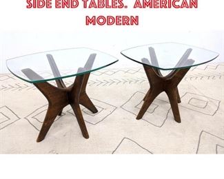 Lot 1268 Pair ADRIAN PEARSALL Side End Tables. American Modern 