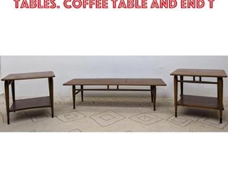 Lot 1269 3pc Set LANE Living Room Tables. Coffee Table and End T