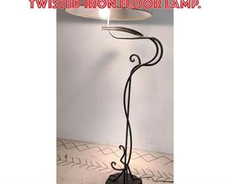 Lot 1277 Decorator CHAPMAN Twisted Iron Floor Lamp. 