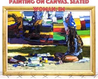 Lot 1288 Howard Behrens Oil Painting on Canvas. Seated Woman. Im