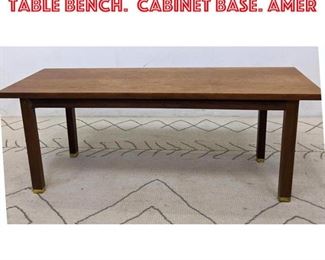 Lot 1297 DUNBAR Coffee Cocktail Table Bench. Cabinet base. Amer