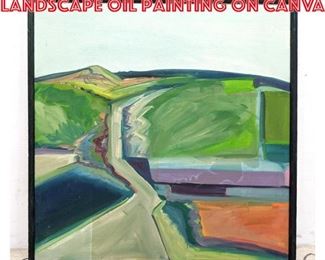 Lot 1303 Modernist Impressionist Landscape Oil Painting on Canva