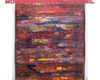 Lot 1311 ZINBA Dns Large Modernist Abstract Painting. Reddish 