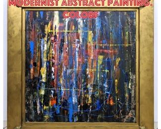 Lot 1312 ZINBA Dns  Large Modernist Abstract Painting. Colorf