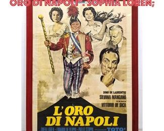 Lot 1313 Italian Movie Poster. L Oro di Napoli. SOPHIA LOREN 