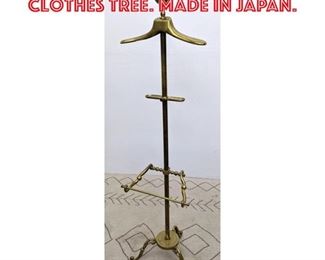 Lot 1316 Italian Style Brass Valet Clothes Tree. Made in JAPAN. 