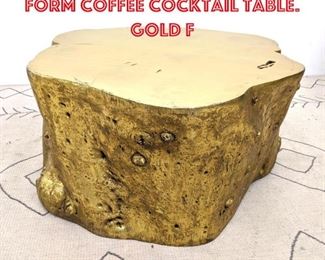 Lot 1329 Resin Natural Trunk Form Coffee Cocktail Table. Gold F