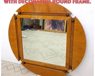 Lot 1342 Decorator Wall Mirror With Decorative Round Frame. 
