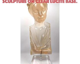 Lot 1343 Colored Acrylic Sculpture on Clear Lucite Base. 