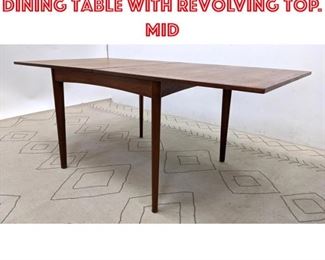Lot 1363 Danish Modern Teak Dining Table with Revolving Top. Mid