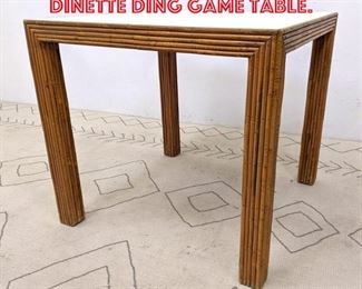 Lot 1371 Rattan and Laminate Dinette Ding Game Table. 