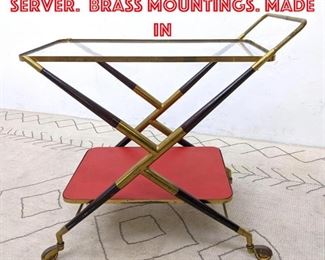 Lot 1417 CESARE LACCA Bar Cart Server. Brass mountings. Made in