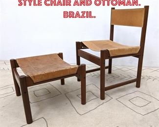 Lot 1422 MICHEL ARNOULT Safari Style Chair and Ottoman. Brazil.
