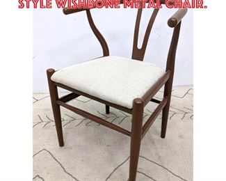 Lot 1424 Contemporary Wegner Style Wishbone Metal Chair.