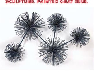 Lot 1429 C. JERE Pom Pom Wall Sculpture. Painted gray blue. 