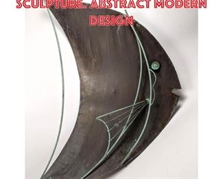 Lot 1431 Mixed Metal Fish Wall Sculpture. Abstract Modern Design