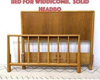 Lot 1445 T.H. Robsjohn Gibbings Bed for Widdicomb. Solid headbo