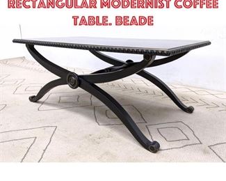 Lot 1460 Ebonized Wood Rectangular Modernist Coffee Table. Beade