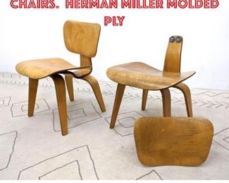 Lot 1464 Pair Eames DCW Dining Chairs. Herman Miller Molded Ply