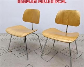 Lot 1465 Pair EAMES Chairs. HERMAN MILLER DCM.
