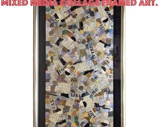 Lot 1475 Large MELANIE BOONE. Mixed media Collage Framed Art.