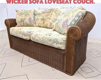 Lot 1484 HENRY LINK Rattan Wicker Sofa Loveseat Couch. 