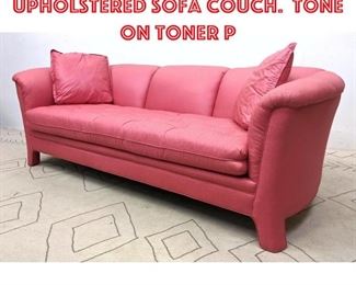 Lot 1499 Nice Decorator Upholstered Sofa Couch. Tone on Toner P