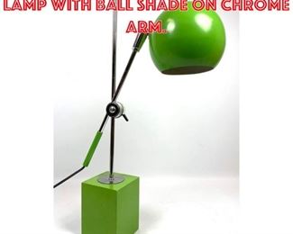 Lot 1521 Sonneman Style Desk Lamp with Ball Shade on Chrome Arm.