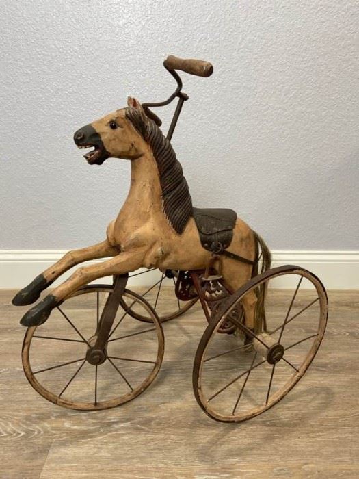 Antique Toy Horse Tricycle