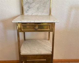 Marble and Brass Cigar Stand