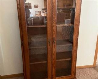 Two Door Oak Bookcase